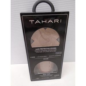 TAHARI 4 Pair Lace Protective Covers + Body Tape Backless Strapless NUDE 02 NEW